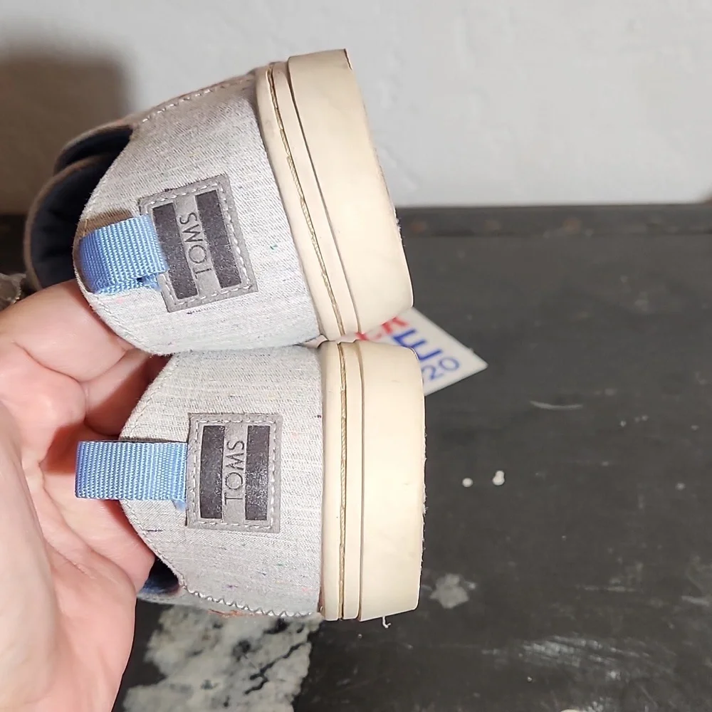 TOM'S 3Y Lenny Grey Multi Speckle Drizzly Weather Lace Up Shoes